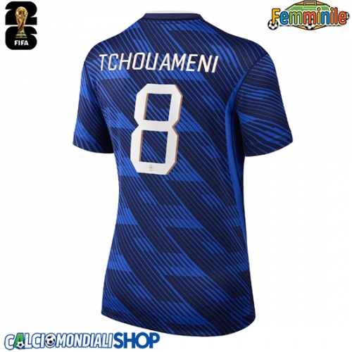 Maglie da calcio Francia Aurelien Tchouameni #8 Prima Maglia Femminile Mondiali 2026  Manica Corta